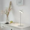 JUST LIGHT. Lampe à poser LED rechargeable Amag gris-beige Fer IP44^ Lampes Décoratives