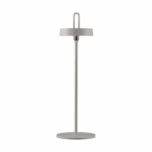 JUST LIGHT. Lampe à poser LED rechargeable Amag gris-beige Fer IP44^ Lampes Décoratives