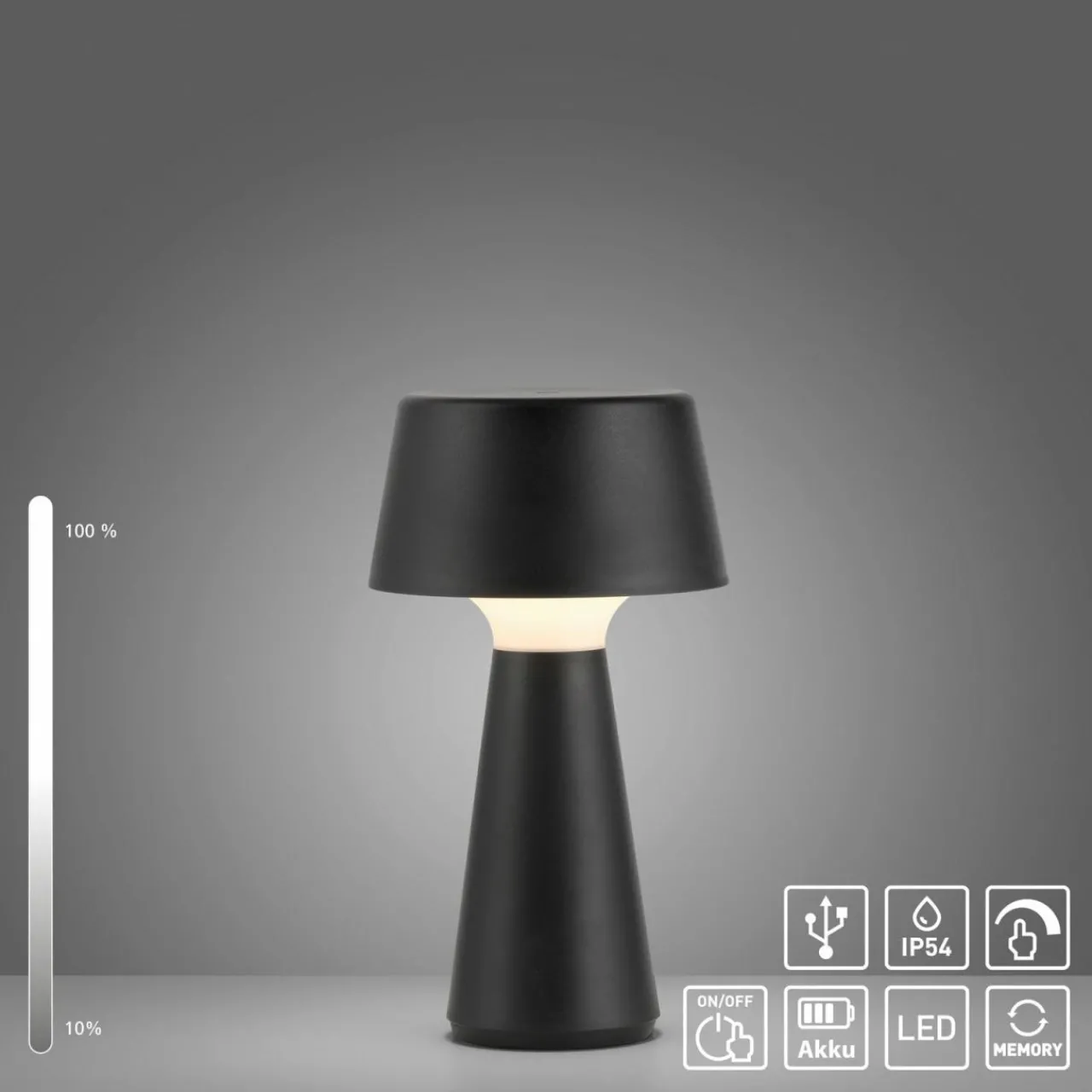 just_light_lampe_de_table_led_rechargeable_abera_noir_plastique_ip_6.webp JUST LIGHT. Lampe de table LED rechargeable Abera noir Plastique IP54^ Lampes Décoratives