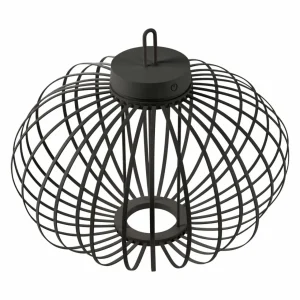 JUST LIGHT. Lampe de table LED rechargeable Akuba noir 37 cm Bambou^ Lampes Décoratives