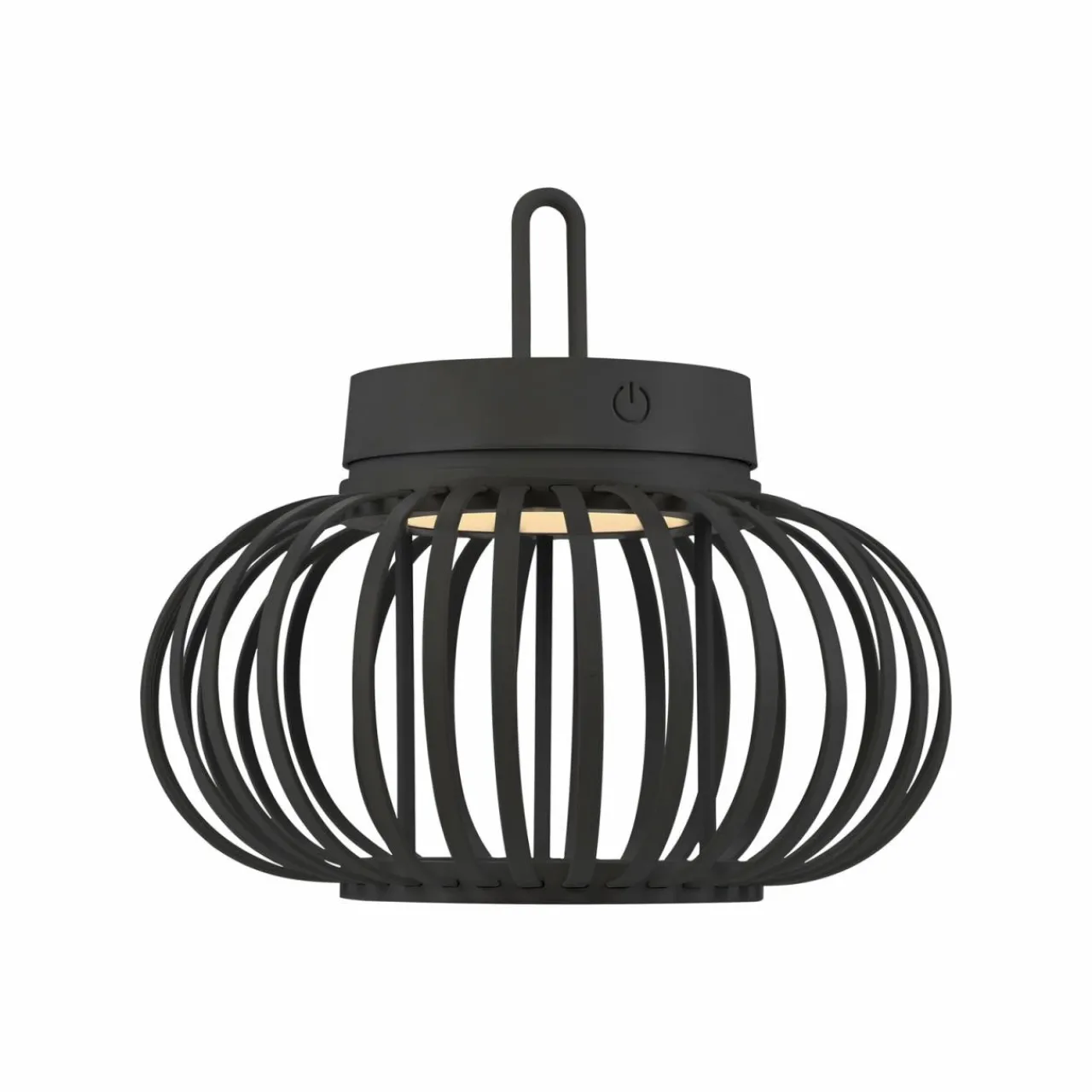 JUST LIGHT. Lampe de table LED rechargeable Akuba noir 22 cm Bambou^ Lampes Décoratives