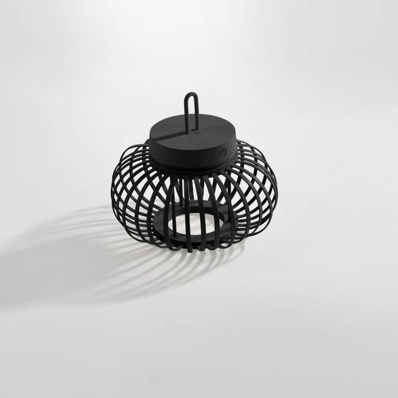JUST LIGHT. Lampe de table LED rechargeable Akuba noir 22 cm Bambou^ Lampes Décoratives
