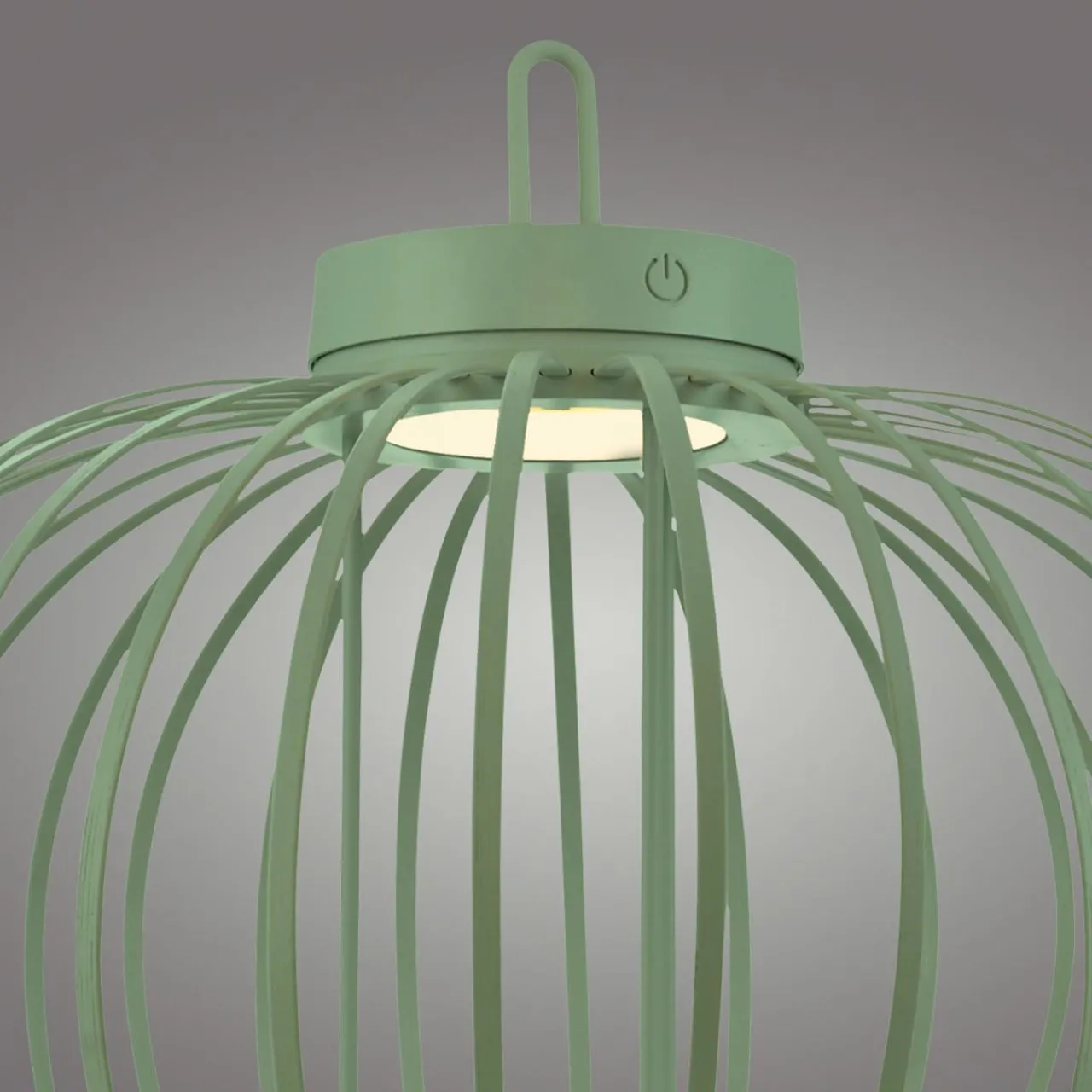 JUST LIGHT. Lampe de table LED rechargeable Akuba, vert, 37 cm, bambou^ Lampes Décoratives