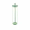 JUST LIGHT. Lampe de table LED rechargeable Anselm, vert, 50 cm, fer^ Lampes Décoratives
