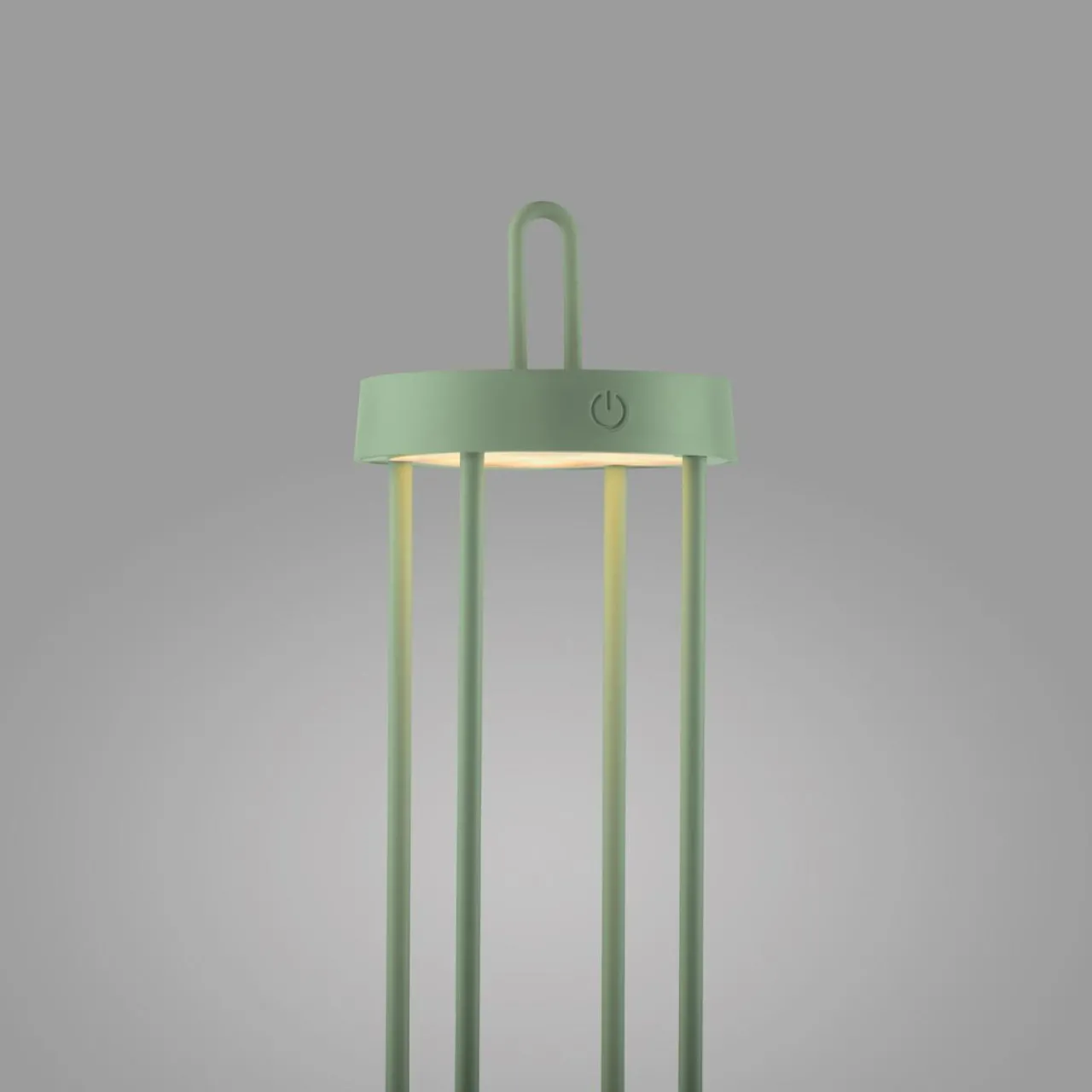 JUST LIGHT. Lampe de table LED rechargeable Anselm, vert, 50 cm, fer^ Lampes Décoratives
