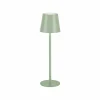 JUST LIGHT. Lampe de table LED rechargeable Euria, vert, fer, IP54^ Lampes Décoratives