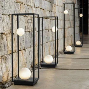 Karman Abachina lampadaire LED IP65 103 cm noir^ Luminaires De Terrasse