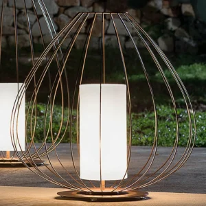 Karman Cell - lampe à poser cage, 62 cm, bronze^ Lampes Décoratives