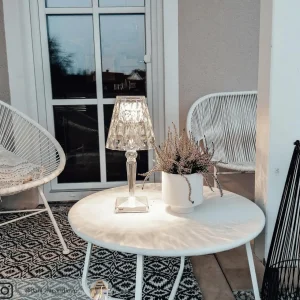 Kartell Big Battery - lampe à poser IP54, transp.^ Lampes Décoratives