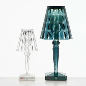 Kartell Big Battery - lampe table IP54, bleu clair^ Lampes Décoratives