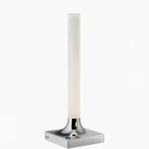 Kartell Goodnight lampe à poser LED IP54 chromée^ Lampes Décoratives