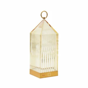 Kartell Lampe à poser rechargeable LED Lantern, ambre, recyclé, IP54^ Lampes Décoratives