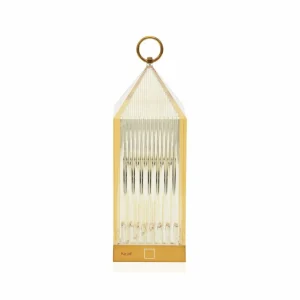 Kartell Lampe à poser rechargeable LED Lantern, ambre, recyclé, IP54^ Lampes Décoratives
