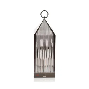 Kartell Lampe à poser rechargeable LED Lantern, fumé, recyclé, IP54^ Lampes Décoratives