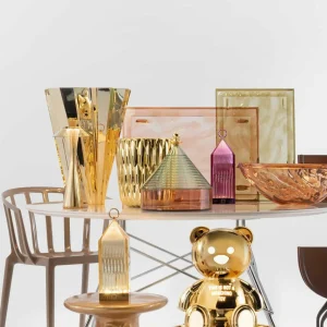 Kartell Lantern lampe à poser LED, ambre IP54^ Lampes Décoratives