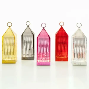 Kartell Lantern lampe à poser LED, mauve IP54^ Lampes Décoratives