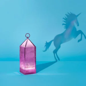 Kartell Lantern lampe à poser LED, mauve IP54^ Lampes Décoratives