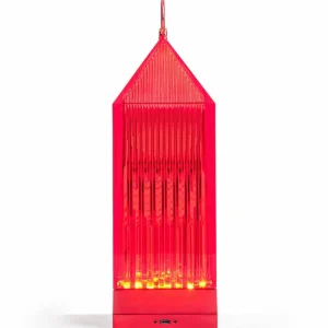 Kartell Lantern lampe à poser LED, rouge IP54^ Lampes Décoratives