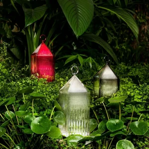 Kartell Lantern lampe à poser LED, rouge IP54^ Lampes Décoratives