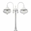 Konstsmide Lampadaire d'extérieur Libra à 2 lampes blanc^ Lampadaires D'Extérieur