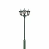 Konstsmide Lampadaire d'extérieur Virgo, 3 lampes, vert foncé^ Lampadaires D'Extérieur