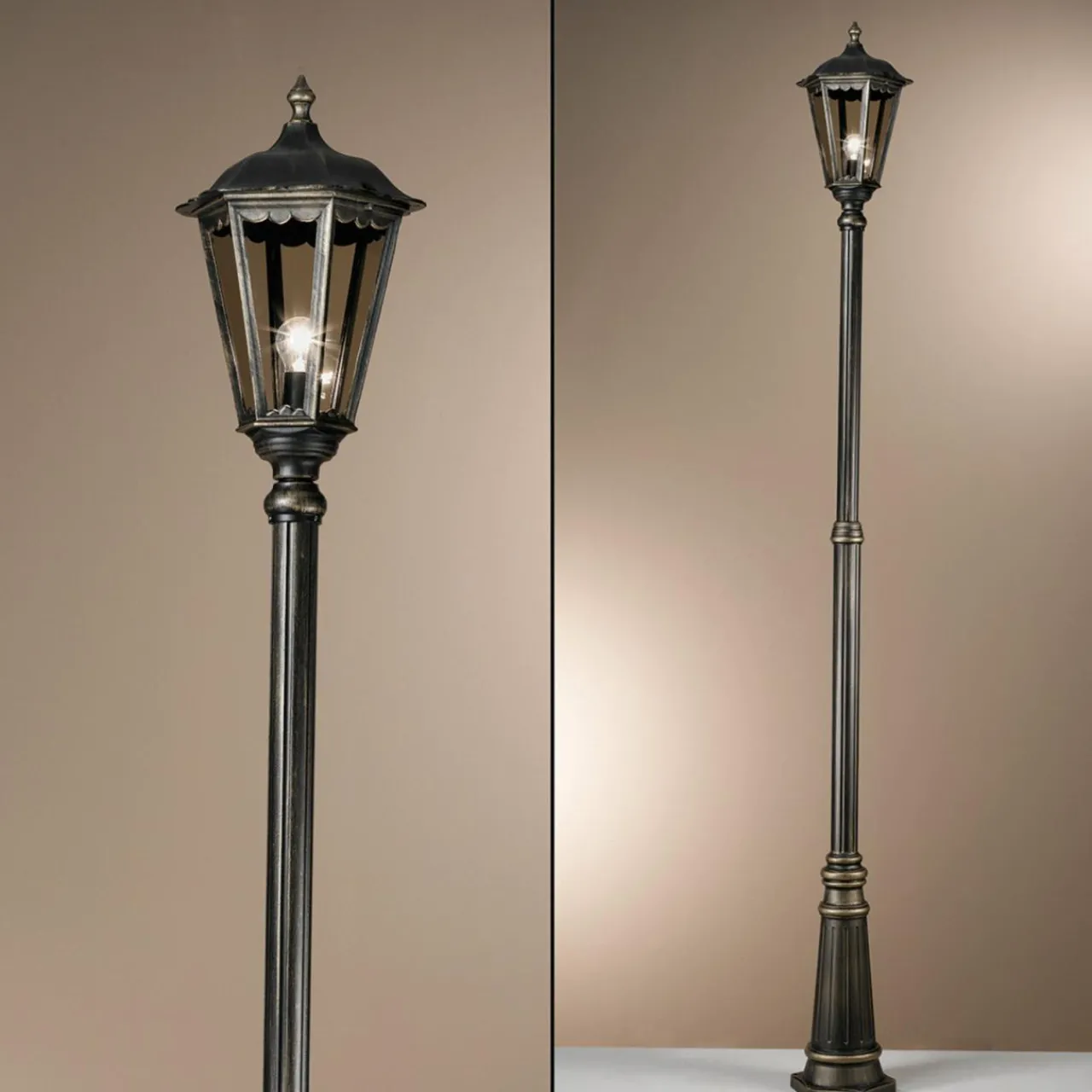 lampadaire_fabio_brun___lampe__cm_3.webp ORION Lampadaire Fabio brun à 1 lampe 211 cm^ Lampadaires D'Extérieur