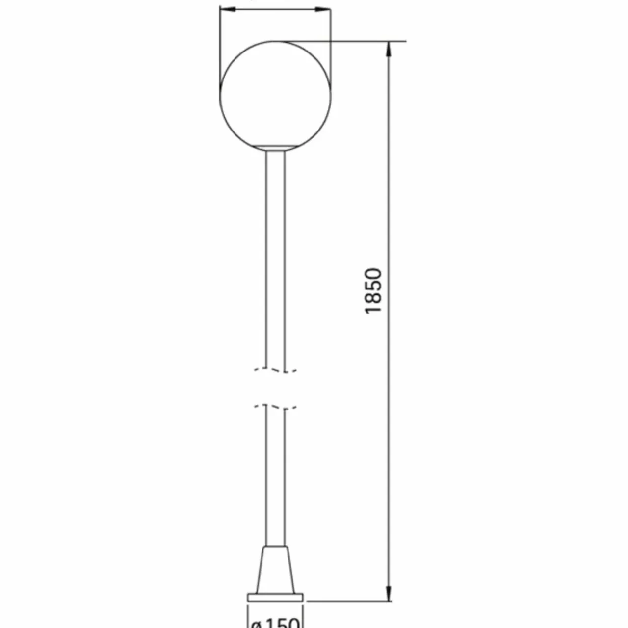 lampadaire_kristallkugel_blanc_1.webp Albert Leuchten Lampadaire KRISTALLKUGEL blanc^ Lampadaires D'Extérieur