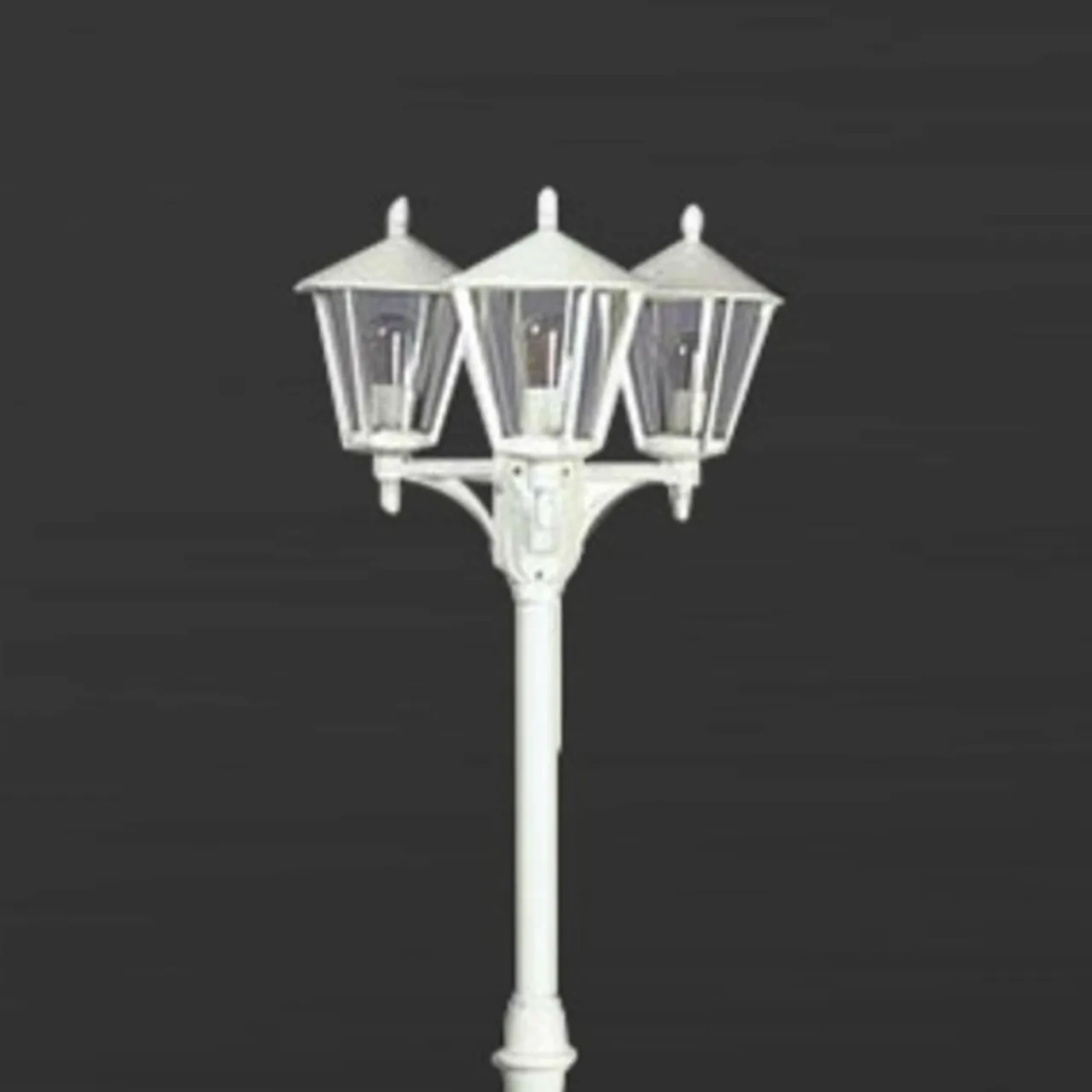 lampadaire_rustique__blanc___lampes_0.webp Albert Leuchten Lampadaire rustique 680 blanc à 3 lampes^ Lampadaires D'Extérieur