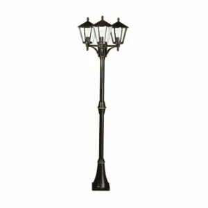 Albert Leuchten Lampadaire rustique 680 marron à 3 lampes^ Lampadaires D'Extérieur