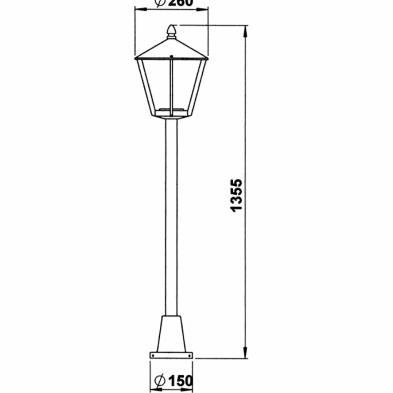lampadaire_rustique__noir_1.webp Albert Leuchten Lampadaire rustique 677 noir^ Lampadaires D'Extérieur