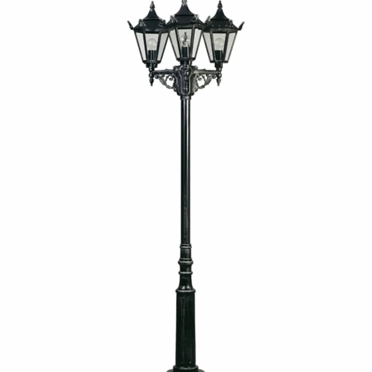 lampadaire_style_rustique__noir___lampes_0.webp Albert Leuchten Lampadaire style rustique 756 noir à 3 lampes^ Lampadaires D'Extérieur