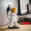 Opviq Lampe à poser Astronaut-1, blanc, polyester, hauteur 32 cm^ Lampes Décoratives