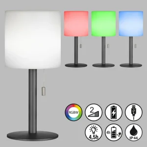 FH Lighting Lampe à poser batterie LED Lesina avec tirette^ Lampes Décoratives