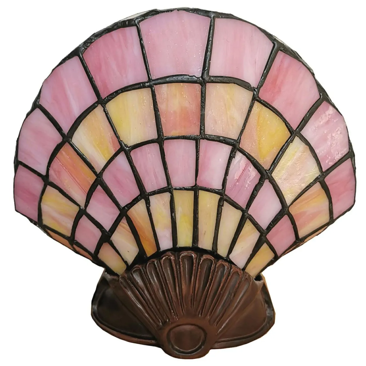 lampe__poser_dco__coquille_verre_tiffany_1.webp Clayre&Eef Lampe à poser déco 6000, coquille verre, Tiffany^ Lampes Décoratives