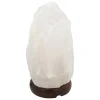 Globo Lampe à poser en cristal de sel Stone, blanche^ Lampes Décoratives