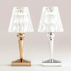 Kartell Lampe à poser LED décorative Battery, dorée^ Lampes Décoratives