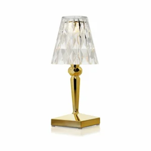 Kartell Lampe à poser LED décorative Battery, dorée^ Lampes Décoratives
