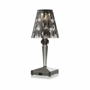 Kartell Lampe à poser LED décorative Battery, gris fumée^ Lampes Décoratives
