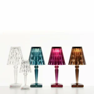 Kartell Lampe à poser LED décorative Battery, transparente^ Lampes Décoratives
