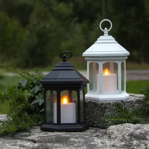 STAR TRADING Lampe à poser LED Linta forme de lanterne, blanche^ Lampes Décoratives