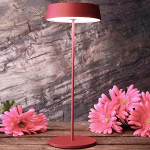 Deko-Light Lampe à poser LED Miram batterie, dim, rouge rubis^ Lampes Décoratives