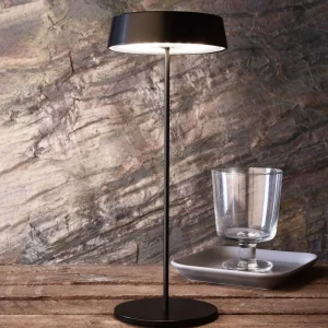 Deko-Light Lampe à poser LED Miram batterie dimmable, noire^ Lampes Décoratives