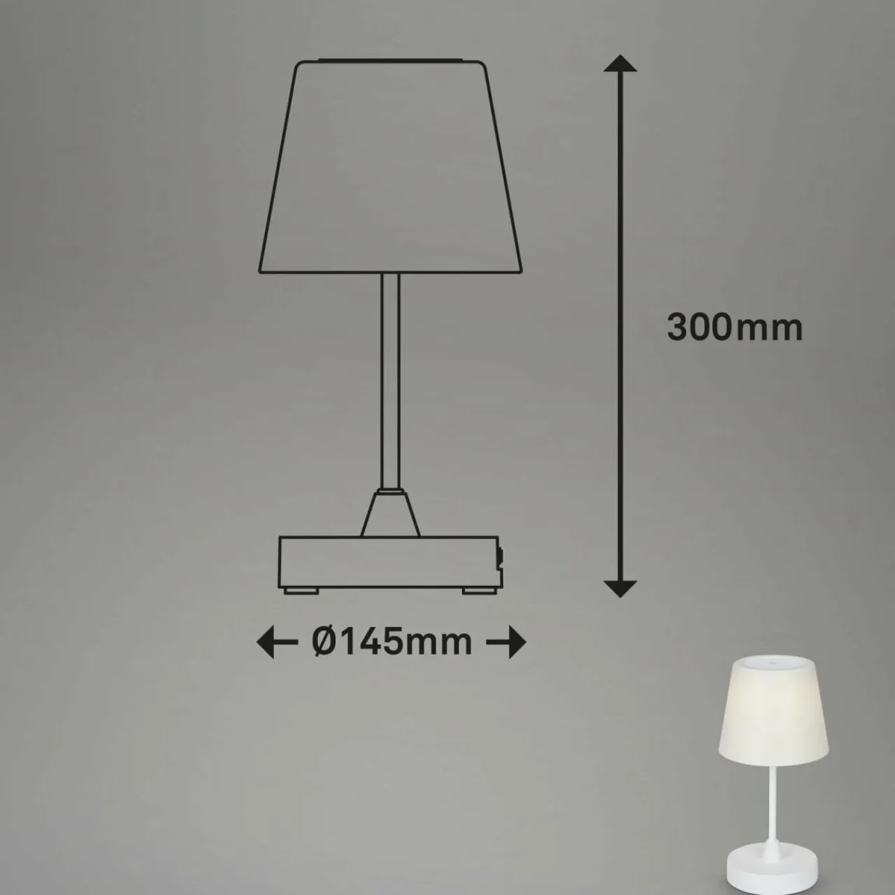 lampe__poser_led_rechargeable_dextrieur_campi_intensit_variable_blanc_1.webp Briloner Lampe à poser LED rechargeable d'extérieur Campi, intensité variable, blanc^ Lampes Décoratives
