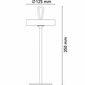 Näve Lampe à poser LED rechargeable Ella, magnétique, noir^ Lampes Décoratives