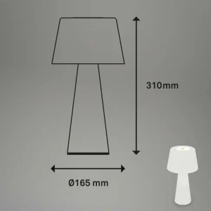 Briloner Lampe à poser LED rechargeable Kihi, blanc^ Lampes Décoratives