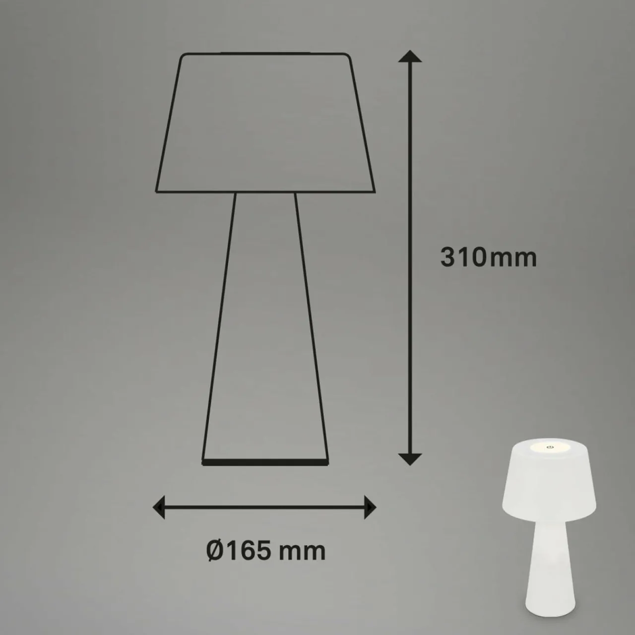 lampe__poser_led_rechargeable_kihi_blanc_0.webp Briloner Lampe à poser LED rechargeable Kihi, blanc^ Lampes Décoratives