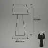 Briloner Lampe à poser LED rechargeable Kihi, noir^ Lampes Décoratives