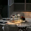 Konstsmide Lampe à poser LED rechargeable Lyon, sable, IP54, variateur d'intensité,^ Lampes Décoratives