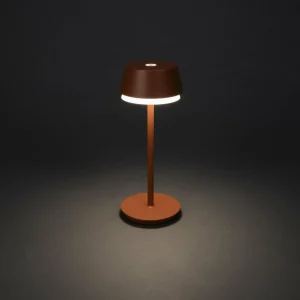 Konstsmide Lampe à poser LED rechargeable Lyon, terracotta, IP54, variateur^ Lampes Décoratives