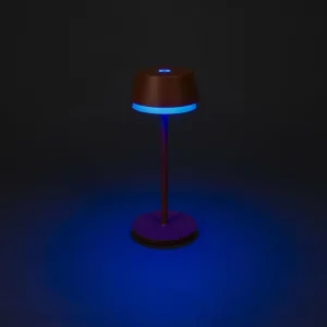 Konstsmide Lampe à poser LED rechargeable Lyon, terracotta, IP54, variateur^ Lampes Décoratives